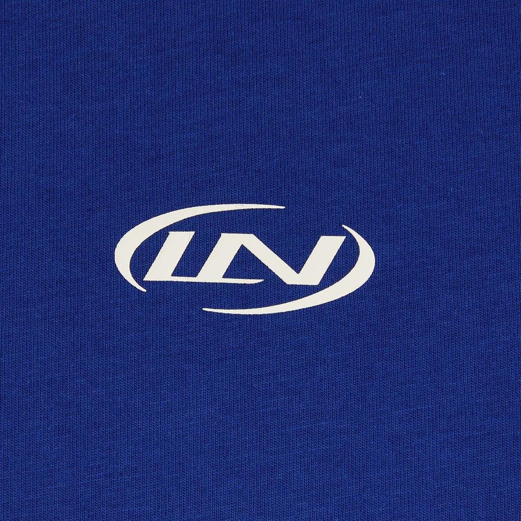 Li Ning Свободная футболка с круглым вырезом и принтом букв для пар Унисекс Топы ATSW263-6
