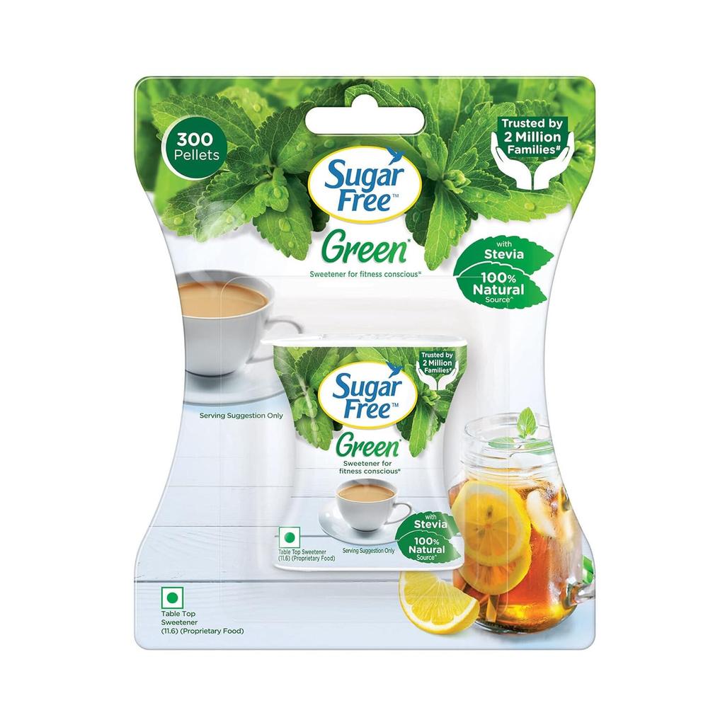 Sugar Free Green Stevia Natural Sweetener 300 Pellets 30g | Plant-Based Zero Calorie Sugar Alternative