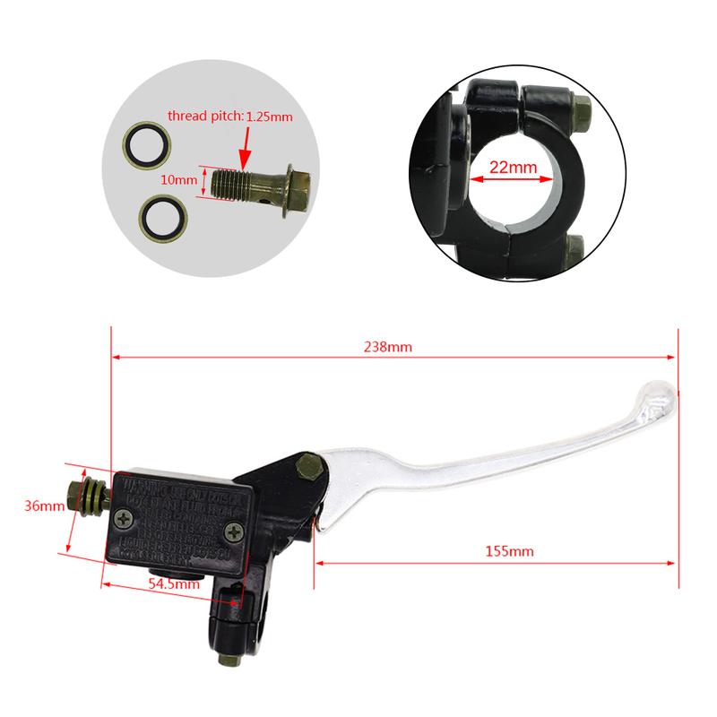 7/8" 22mm Motorcycle Front Brake Master Cylinder Lever for Honda TRX 250 300 400 450 XR 250 350 400 500 Rebel CMX250 CA250 CR80