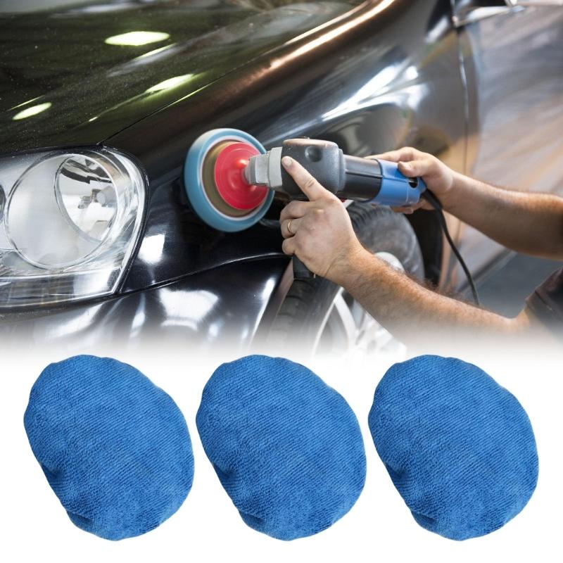 6Pieces Polishing Hoods Buffer Pads Car Polisher Bonnet For 5-6in/9-10in Cordless Car Buffers Compatible for Devices