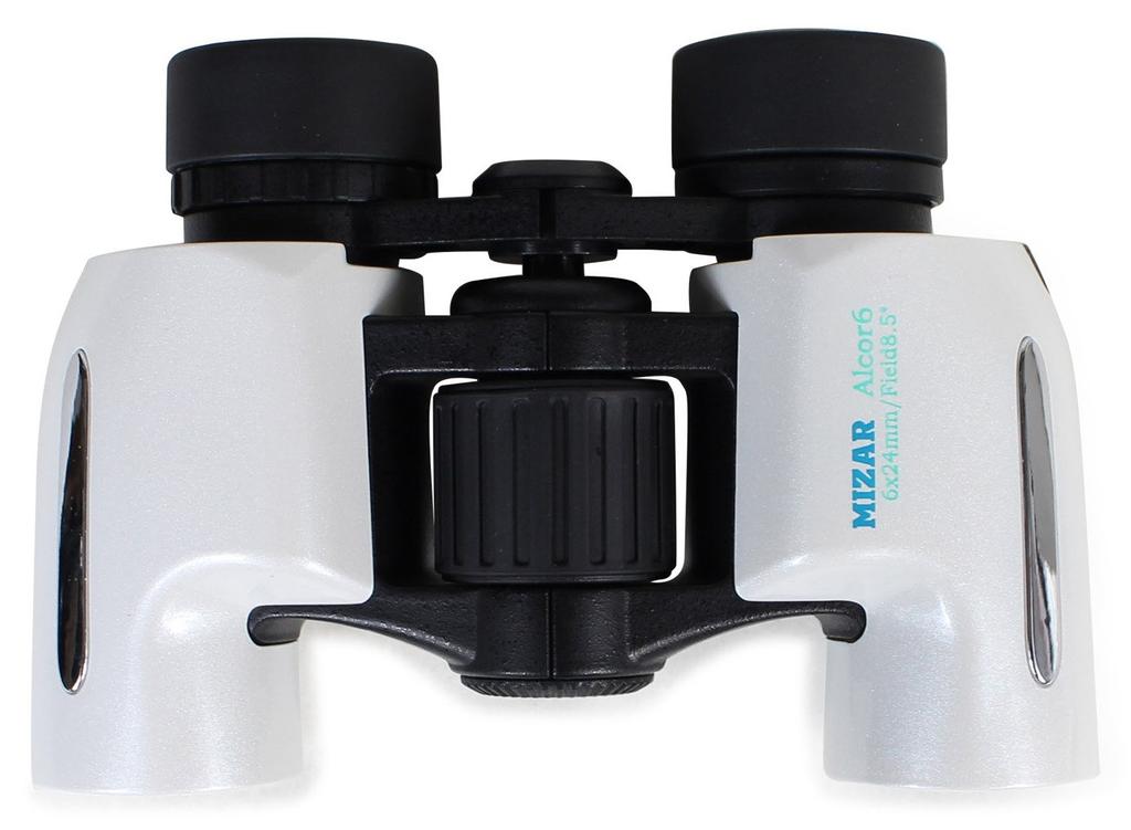MIZAR Binoculars 6x 24mm Aperture Porro Prism Standard Pearl White Alcor6