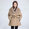 Women's Windproof Lapel Fur Collar Fluffy Warm and Cold Loose Loose Mid-length Casual Sports Jacket High Quality Fabric Cotton Jacket Coat