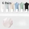 6 Pairs of Women's Summer Thin Cotton Boneless Deodorant Sweat Absorbing Heel Mesh Boat Socks