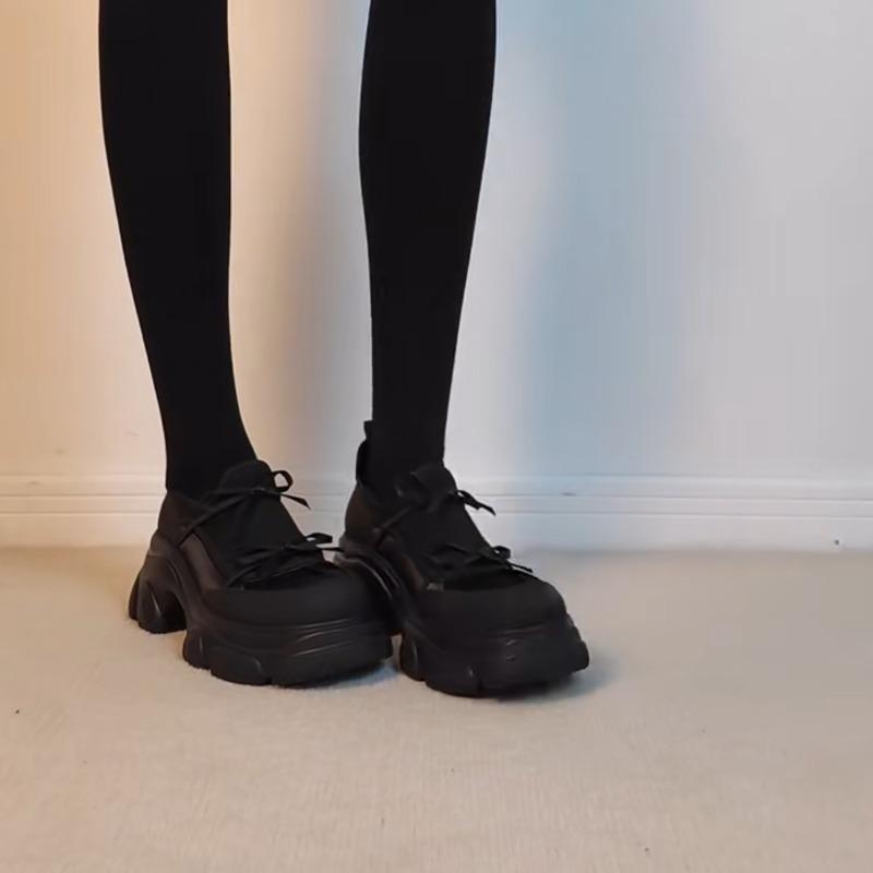 Женская повседневная спортивная обувь на толстой подошве, с круглым носком и толстым каблуком