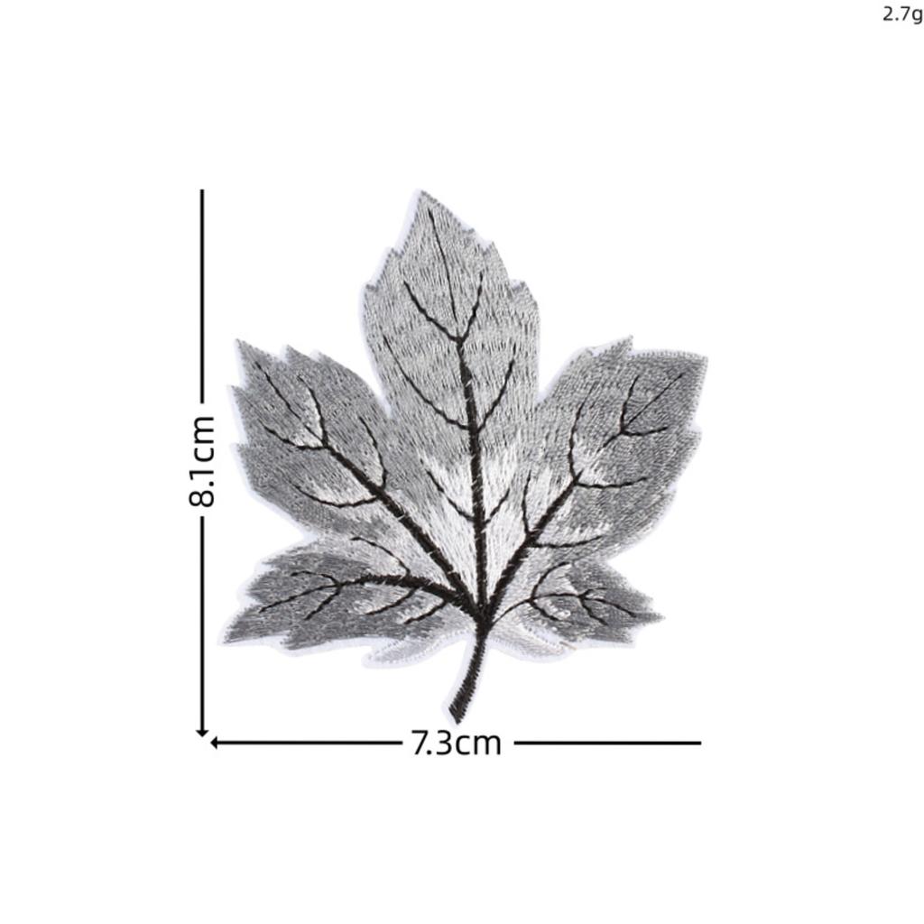 Тканевые нашивки «Кленовый лист», Разноцветные нашивки «Лист», Клеевая основа для приутюживания