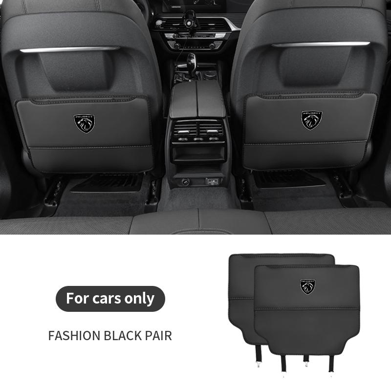 For Peugeot 106 208 301 308 408 508 607 2008 3008 4008 5008 GT RCZ Car b Seat Back Protection Anti-Kick Pad Rear Seat Storage Bag