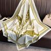 90 * 90cm New Twill Silk Simple Sun Protection Warm Large Square Scarf Shawl Headscarf For Women