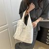 Korean Style Simple Canvas Handbag Tote Bag Large Capacity Bag Lace Shoulder Bag  Couple
