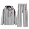 2025 Winter Hoodie Tracksuit Set Men Women Letter Print Fleece Lined Thick Casual Sportswear