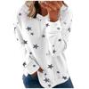 Ladies Star Printed Large Size Loose Hoodie Ladies Fall Winter