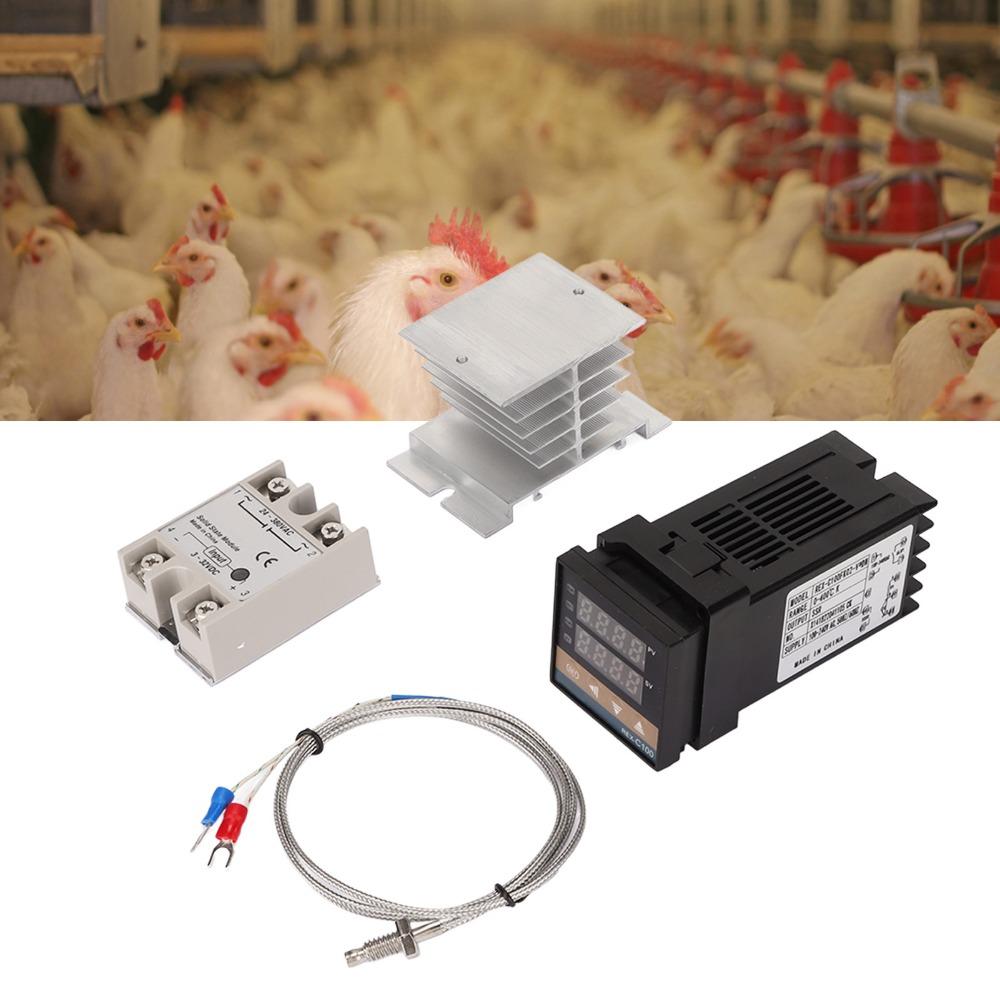1 Set 25A Temperature Control Set Type K Thermocouple Smart Thermostat Thermostat Kit  Oven