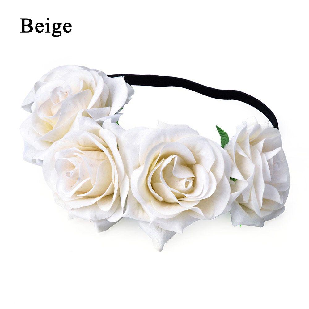 Hair Accessories Hair Wreaths Wedding Headwear Floral Crown Rose Flower Headbands Hair Garland