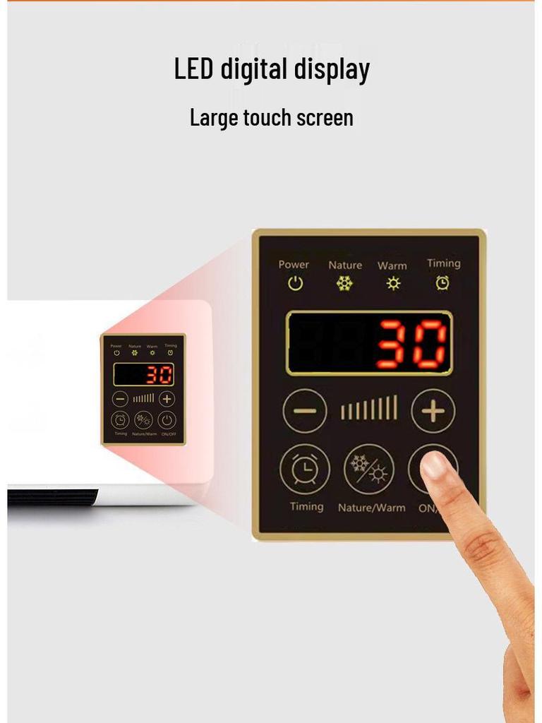 US 110V Wall-Mounted Heater: Dual-Function Cold & Warm Blower