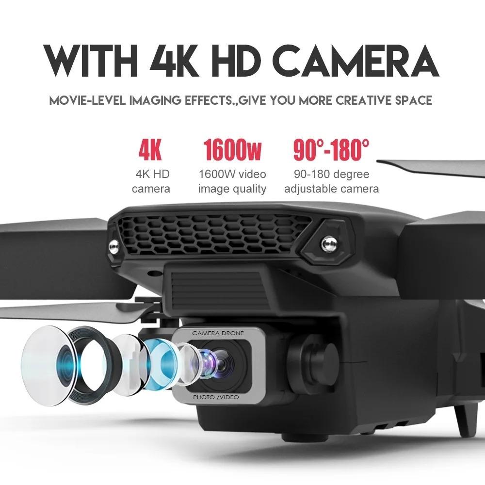 2025E88Pro RC Drone 4K Professional with 3 Batterie 1080P Wide Angle HD Camera Foldable Helicopter WIFI FPV Height Hold Gift Toy
