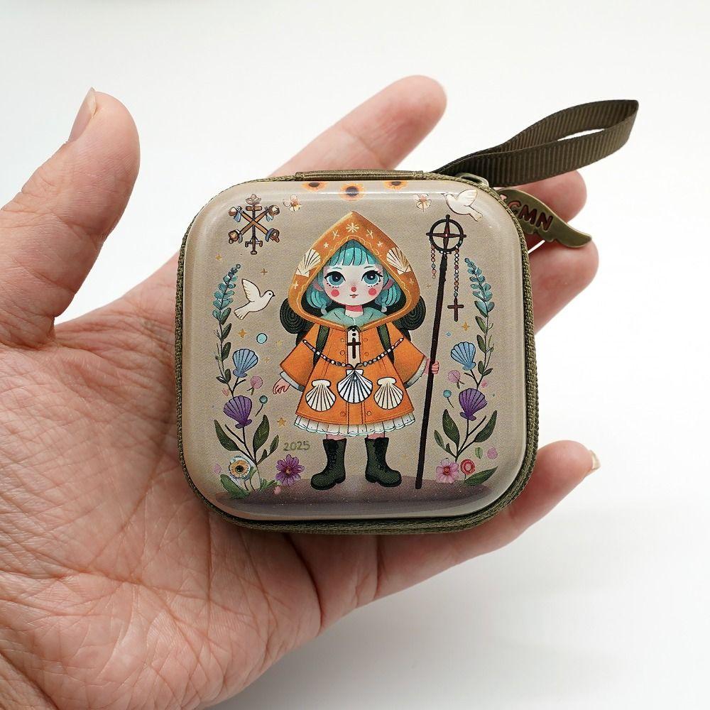 Virgin Mary Jewelry Box Zippered Christian Gift Portable Prayer Rosary Storage Bag Devotees