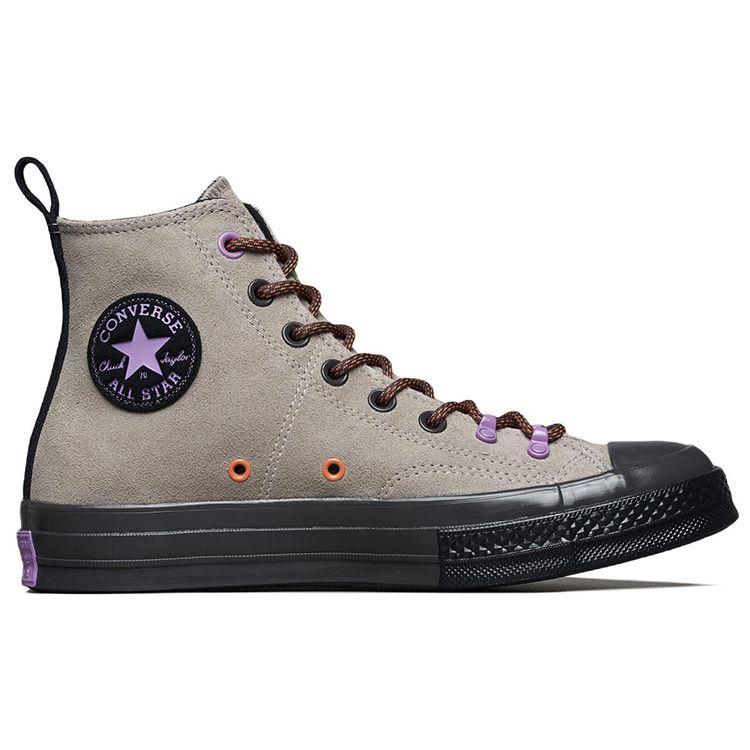 Converse Chuck Taylor All Star 1970-е Модные Универсальные Высокие Кеды из Козьей Кожи и Канвас Унисекс Серые Черные 172500C
