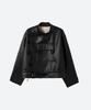 Moonsun Unisex, Swedish Motorcycle Leather Jacket / Black