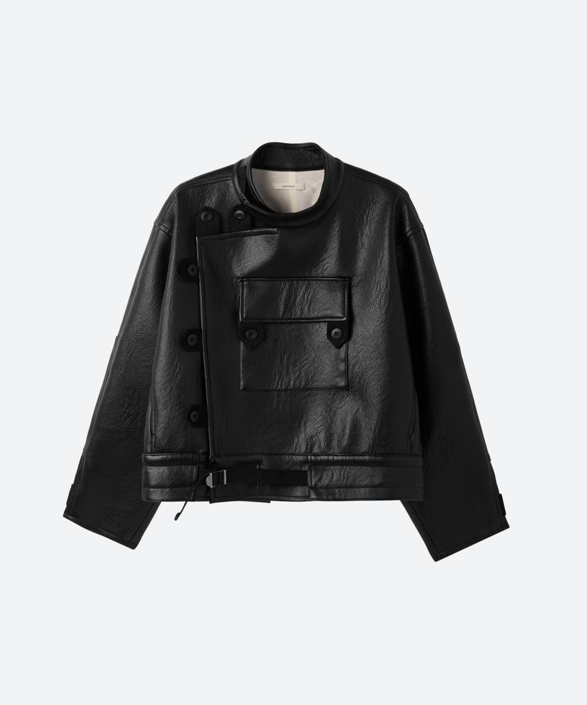 Moonsun Unisex, Swedish Motorcycle Leather Jacket / Black