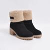 Ladies Winter Snow Boots Warm Lining Plush Rubber Platform High Heels Slip On Outdoor Slim Fit Comfort Boots Ladies Ankle Boots