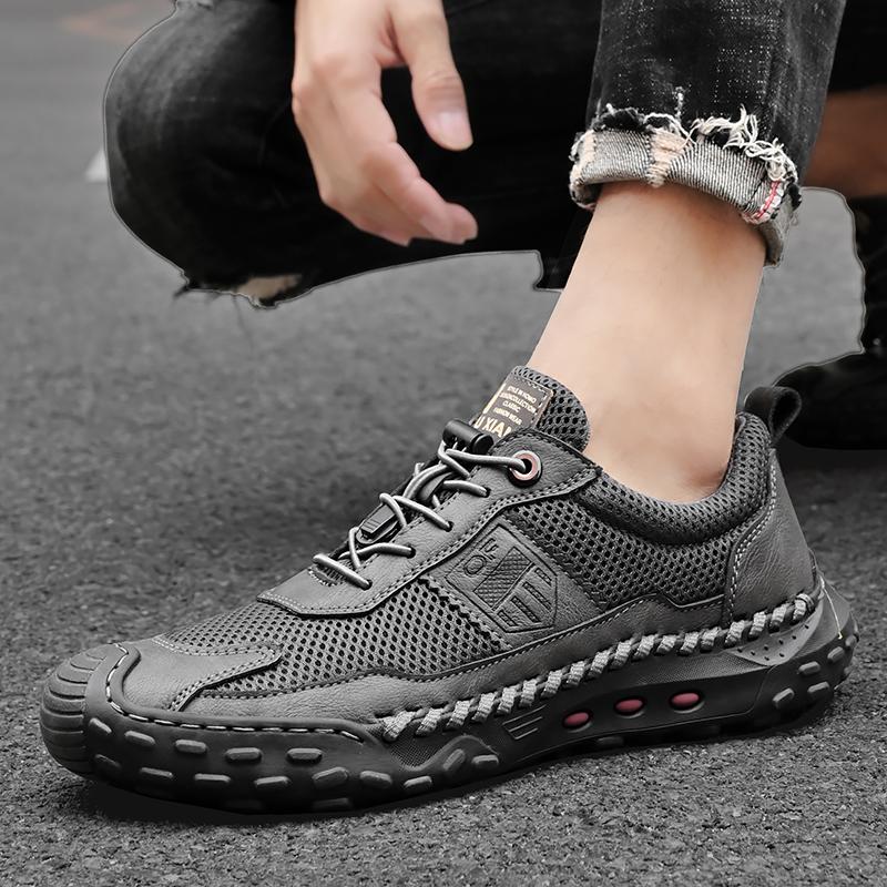 Fashion Breathable Mesh Men Casual Shoes Summer Outdoor Sneakers Man Trainers Non-slip Climbing Hiking Shoes Breathable Treking Footwear