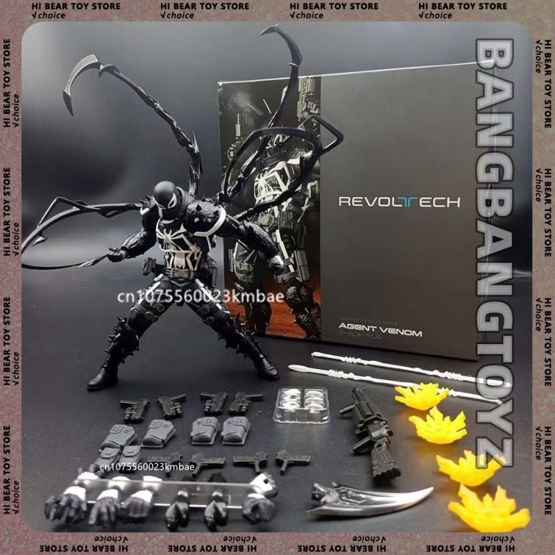 Агент Веном Revoltech Amazing Yamaguchi Аниме Фигурки Веном Фигурка Юджин Томпсон Модель ПВХ Модель Коллекция Статуя Игрушка Подарки