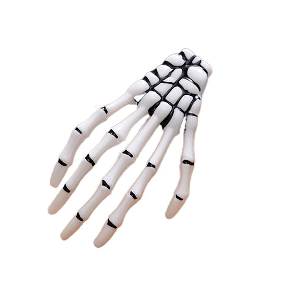 Hair Accessories Skeleton Hand Hair Clip Diamond Skull Clip Special Design Head Rope  Women Girl