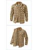 Осенне-зимняя джинсовая куртка с отложным воротником и фланелевое пальто-рубашка в клетку