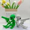3D-печать уникальных и интересных статуэток инопланетян, декоративных фигурок инопланетян с оружием, украшений для вечеринок в космической тематике