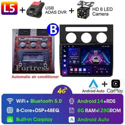 10-дюймовый GPS-навигатор Android Auto для Volkswagen Touran 1 2003 - 2010 Автомобильный радиоприемник Видео Мультимедийный проигрыватель 4G BT Wireless CarPlay