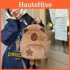 Star Plush Capybara Backpack Animal Cartoon Bag With Adjustable Straps Shoulder