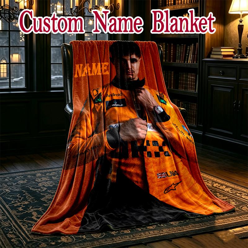 1pc racing driver Blanket, Home Printed Throw Blanket - Soft Blanket Gift for Family, Washable Sofa Bed Blanket