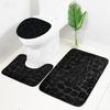 Non-slip Floor Mat U-shaped Pad Three-piece Set Wear Resistant Solid Color