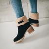 Autumn and Winter Fashion New Casual Comfortable Plus Velvet Warm Square Heel Round Toe Solid Color Women's Ankle Boots2024