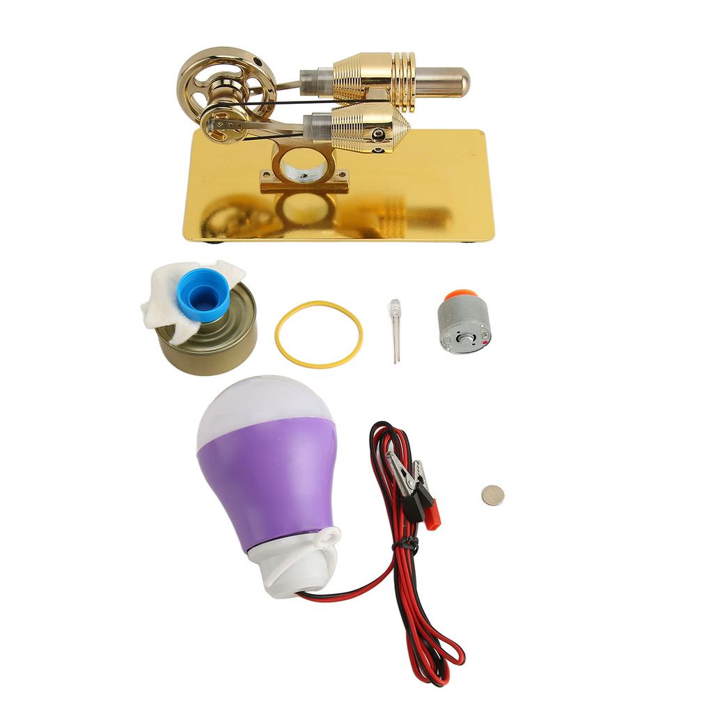 Модель двигателя Стирлинга, комплект, низкий уровень шума, плавная работа, золотая модель двигателя Стирлинга, образовательная