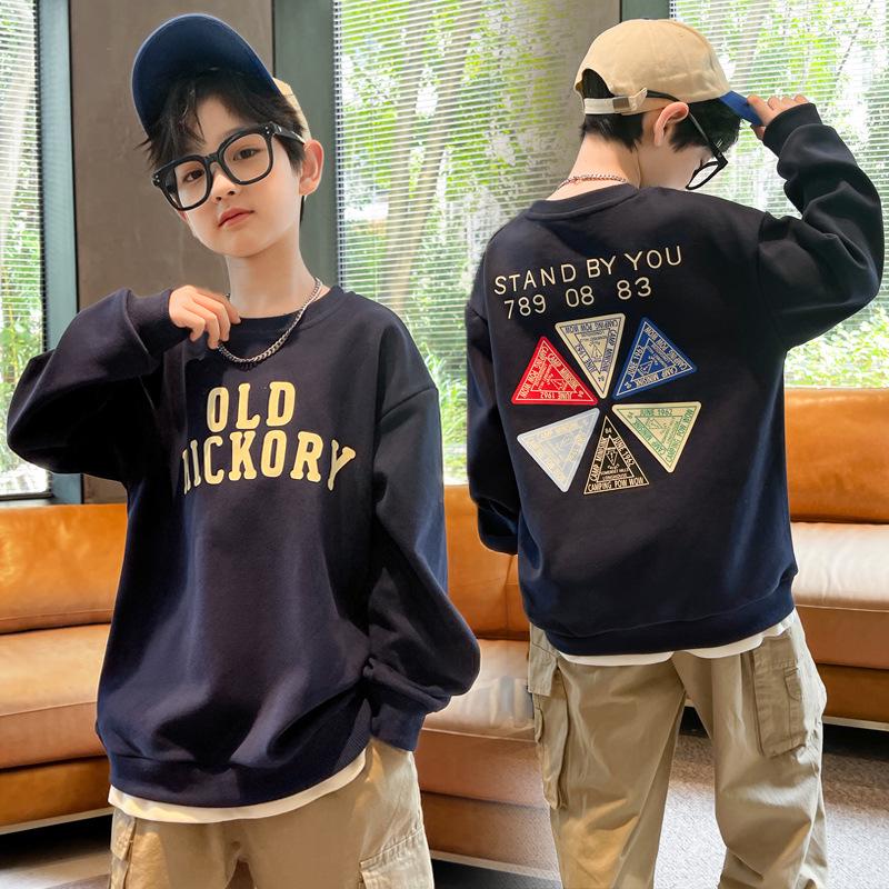 Трендовая толстовка с длинным рукавом для мальчиков - Коллекция Осень и Весна 2025