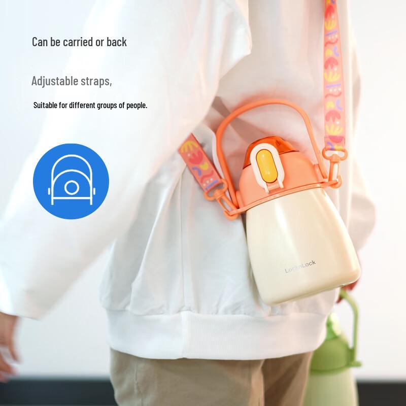 LocknLock LHC3312BLU 316 Stainless Steel Insulated Tumbler with Straw