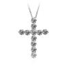 Charm White Crystal Cubic Zircon Jesus Cross Pendant Necklace For Women Men Hiphop Punk Cross Necklace Charm Religious Jewelry
