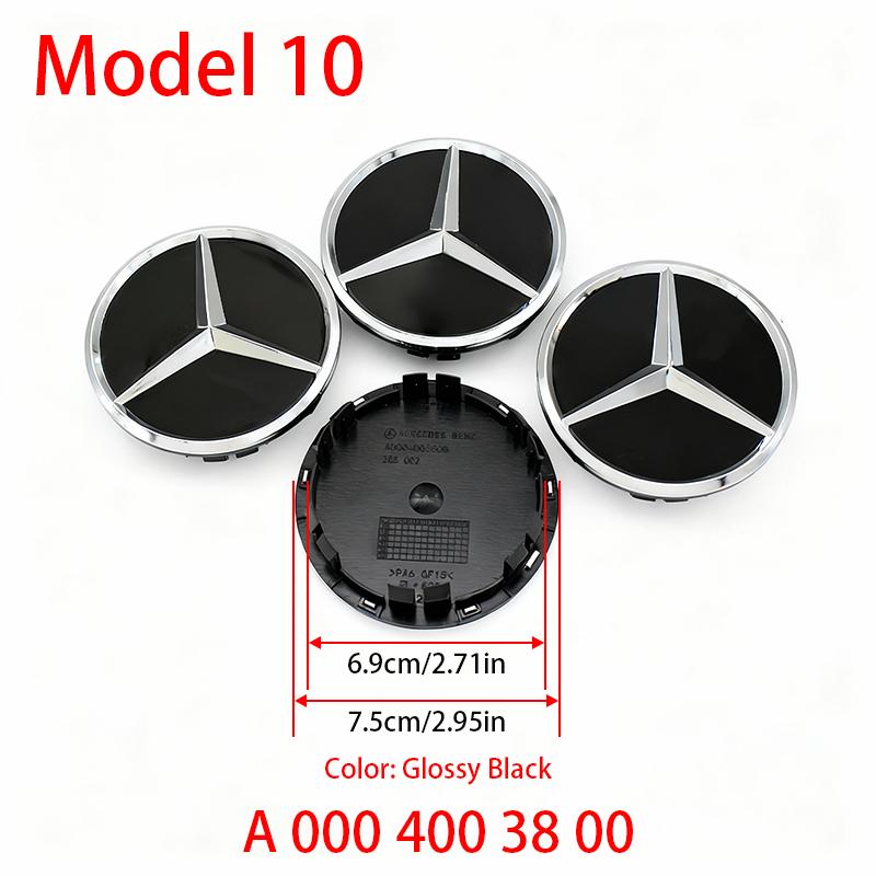 4Pcs 75mm Car Badge Wheel Center Cap For Mercedes Benz W176 W177 W204 W205 W212 W213 W206 X156 X253 W166 Hub Covers Accessories