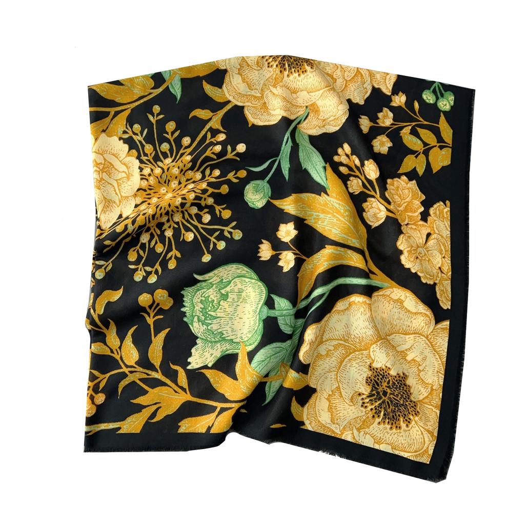 Autumn and Winter New Loose Beard Printing Large Square Scarf High-end Temperament Decorative Shawl Warm Fashion Scarf Beach Towel