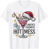 Santa's Favorite Hot Mess Funny Margarita T-Shirt