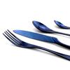 Новый роскошный синий набор столовых приборов, набор посуды из нержавеющей стали, западная еда, синяя вилка, нож для стейка, чайная ложка, набор посуды