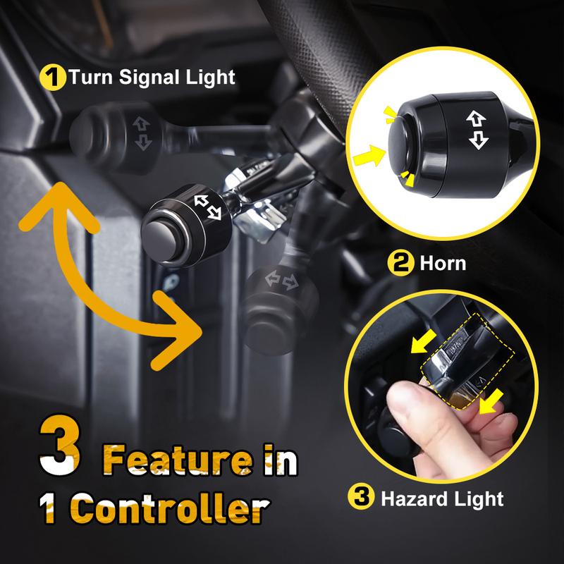 For 2017-2025 Can-am Maverick X3 MAX UTV Turn Signal Kit with 110dB Horn, Pre-Wired, Plug and Play SXS ATV Blinker Universal OEM