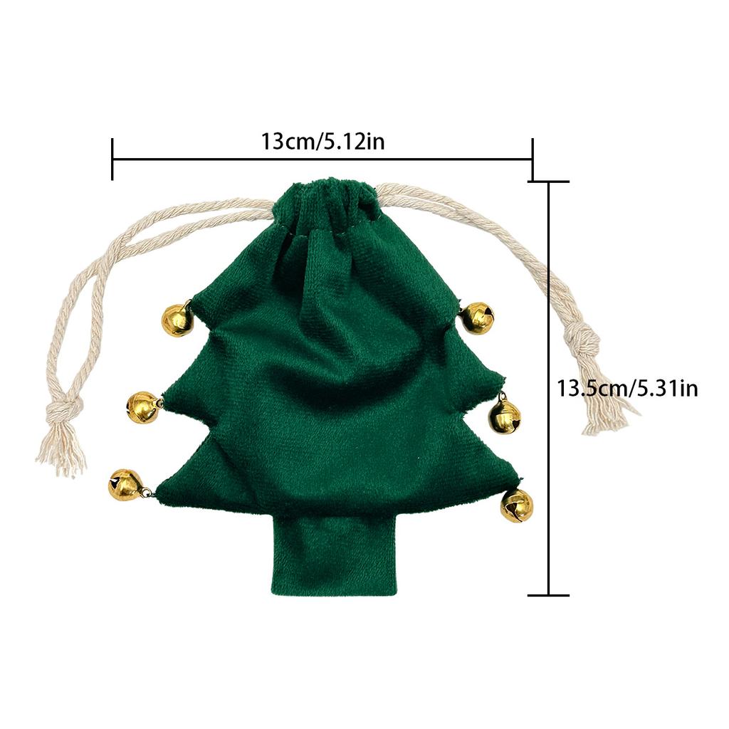 5pcs Christmas Tree Hanging Ornament Plush Felt Decor Bag Santa Holiday Home Decoration for Daily Use Women Men for Daily Use Women Men