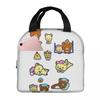 Rilakkuma Sakura Изолированная сумка-ланчбокс для женщин Офисная сумка-холодильник Термосумка для еды Сумка-тоут Портативные ланч-боксы Контейнер