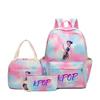 K-Pop Anime Girl Group Themed Backpack Set With Lunch Bag Pencil Case School Kids Oxford Fabric Lightweight Ergonomic Design