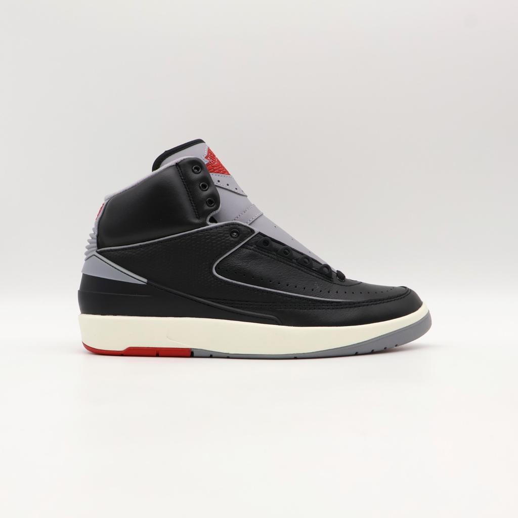 DR8884-001 Nike Air Jordan 2 Retro Черный Цемент Огненно-Красный Парусный Серый (Мужской)