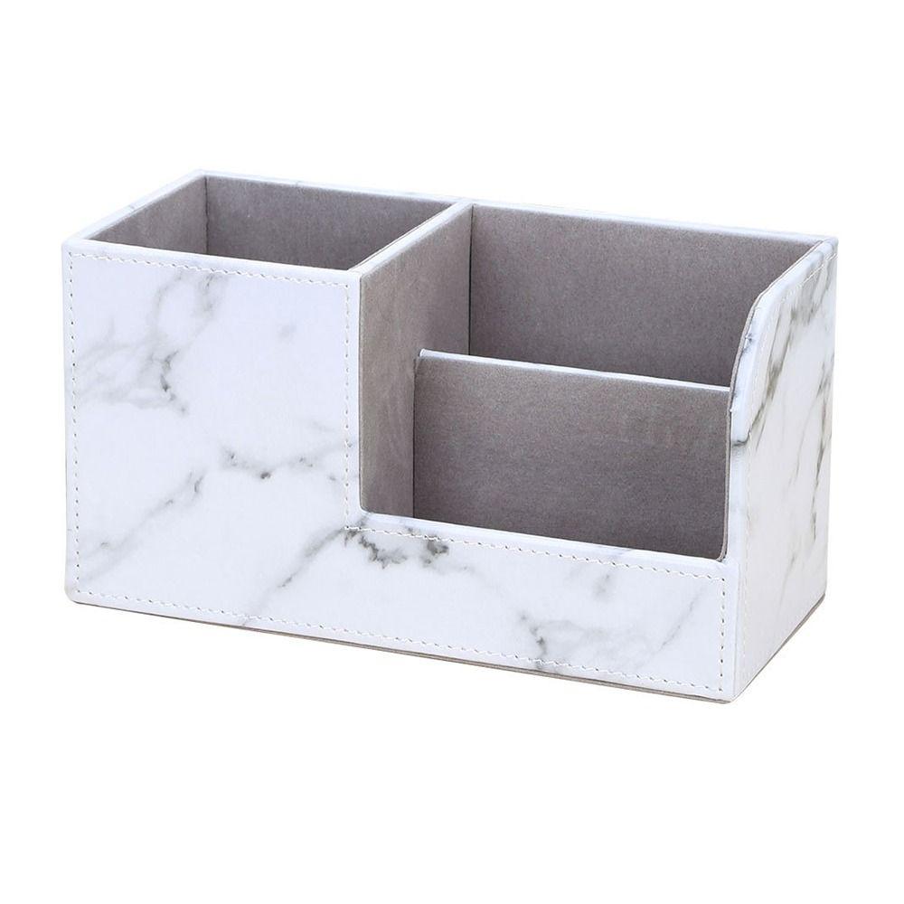 Leather Makeup Brush Holder Stationery Storage Pen Container Light Luxury Brush Pot