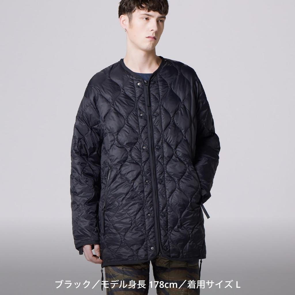 Taion Unisex Military M65 Liner Down Jacket Gray Size L Double-Zip - Softshell, Beige, M65LSZBML-1,