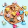 Alloy Tassel Fringe Pendant 25mm 10pcs DIY Earrings Jewelry Accessories Handmade Materials Making Korean Velvet