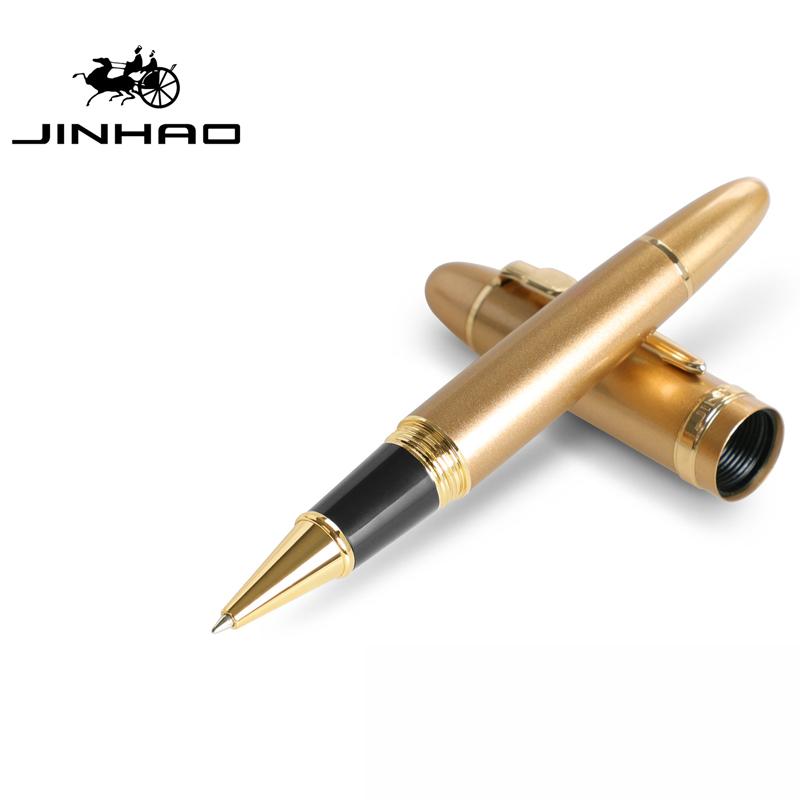 Jinhao 159 Металлическая Ручка-Роллер Большого Размера Серебряная Отделка Сменная Картридж Professional Офис Школа Дом Канцелярские Товары Пишущая Ручка